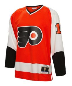 Alternative view of Bernie Parent Philadelphia Flyers  1974/75 Blue Line Player Jersey - Orange