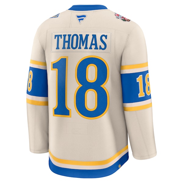 Robert Thomas St. Louis Blues 2025 NHL Winter Classic Premium Player Jersey - Cream - Image 3