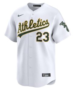 Alternative view of Shea Langeliers Oakland Athletics Nike Home Limited Player Jersey - White