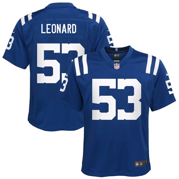 Shaquille Leonard Indianapolis Colts Nike Youth Game Jersey - Royal/Blue - Image 2