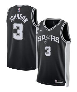 Alternative view of Keldon Johnson San Antonio Spurs Nike Unisex Swingman Jersey - Icon Edition - Black/White
