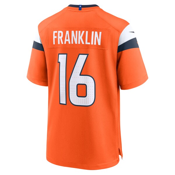 Troy Franklin Denver Broncos Nike Team Game Jersey - Orange - Image 3