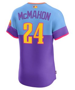 Alternative view of Ryan McMahon Colorado Rockies Nike 2025 City Connect Elite Player Jersey - Purple/Light Blue