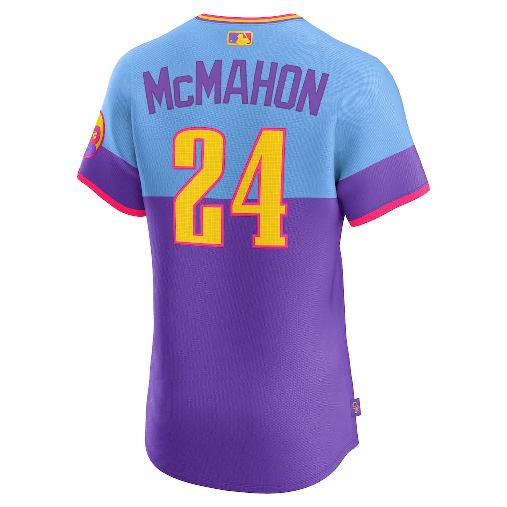 Ryan McMahon Colorado Rockies Nike 2025 City Connect Elite Player Jersey - Purple/Light Blue - Image 2