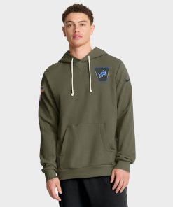 Detroit Lions Nike 2025 Salute to Service Sideline Standard Issue Dri-FIT Hoodie - Olive