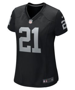 Alternative view of Amik Robertson Las Vegas Raiders Nike Women's Team Game Jersey - Black