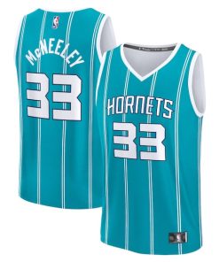 Liam McNeeley Charlotte Hornets  Fast Break Replica Jersey - Teal - Icon Edition