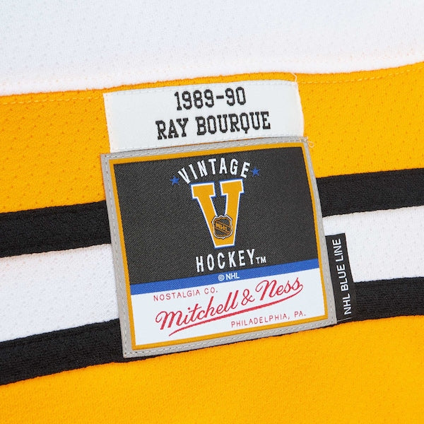 Ray Bourque Boston Bruins Captain Patch 1989/90 Blue Line Player Jersey - White - Image 7