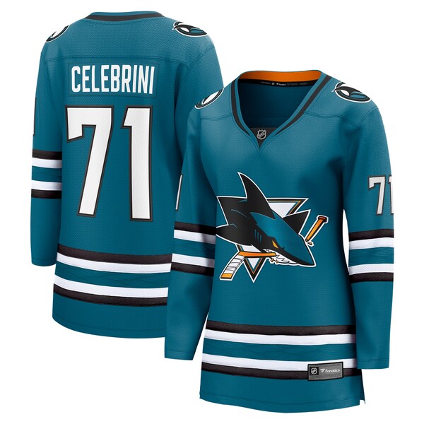 Macklin Celebrini San Jose Sharks Women's Home Breakaway Jersey?ยจC Teal