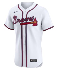 Alternative view of Atlanta Braves Nike Home Elite Custom Jersey - White