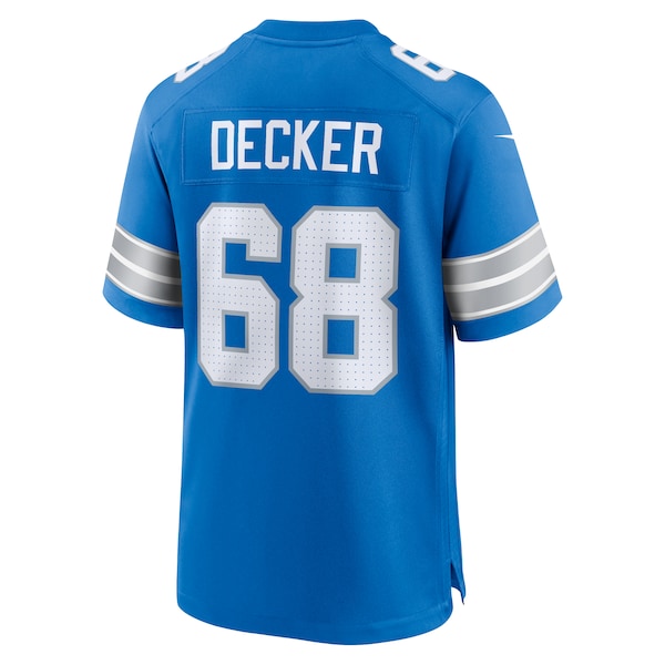Taylor Decker Detroit Lions Nike Team Game Jersey - Blue - Image 3