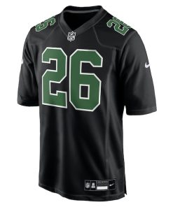 Alternative view of Saquon Barkley Philadelphia Eagles Nike  Fashion Game Jersey - Carbon Black/Kelly Green