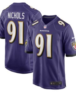 Rayshad Nichols Baltimore Ravens Nike Game Player Jersey - Purple