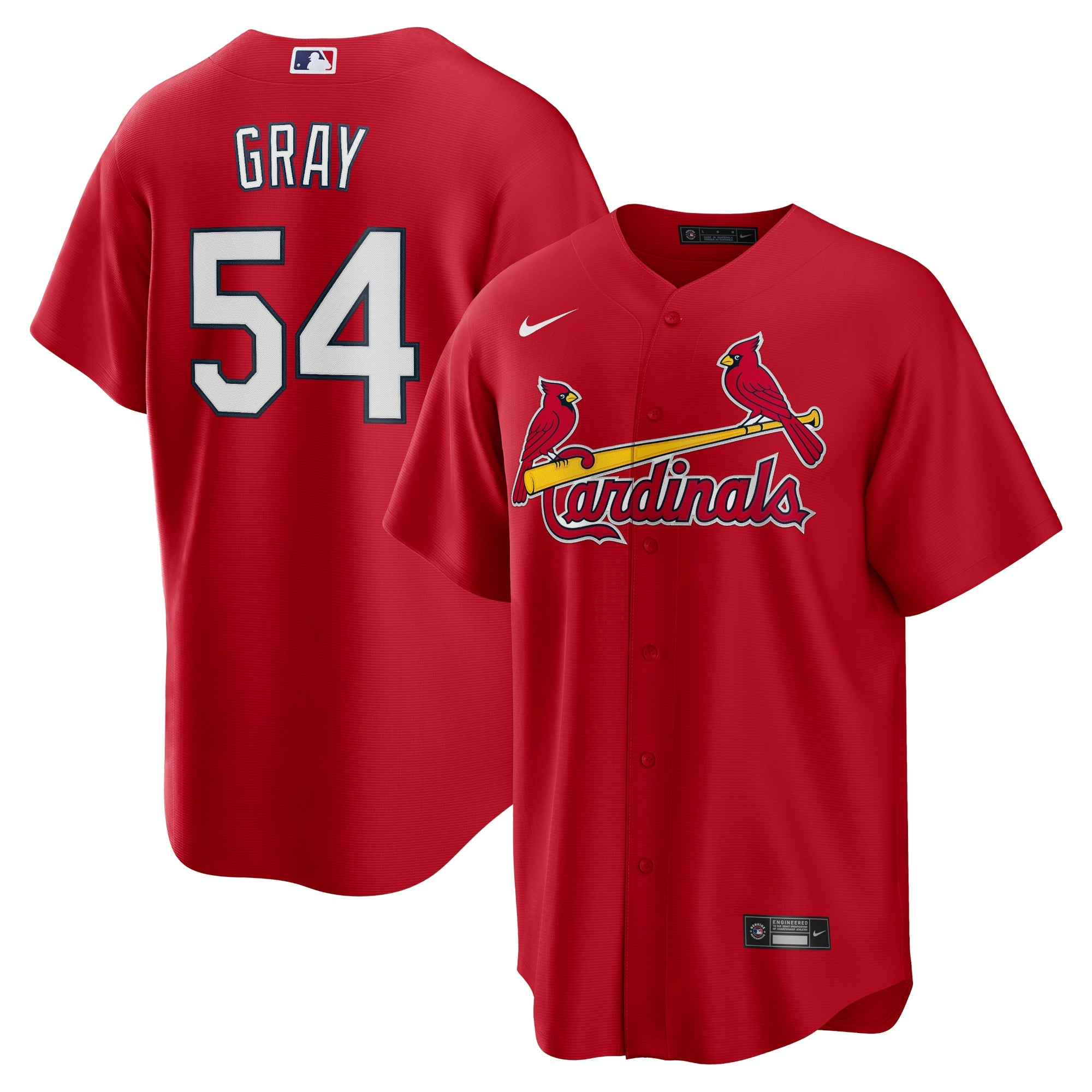 Sonny Gray St. Louis Cardinals Nike Home Replica Jersey - White/Light Blue/Red - Image 6