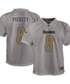 Kenny Pickett Pittsburgh Steelers Nike Youth Atmosphere Game Jersey - Gray