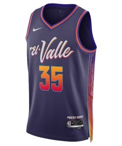 Alternative view of Kevin Durant Phoenix Suns Nike Unisex 2023/24 Swingman Jersey - Purple - City Edition