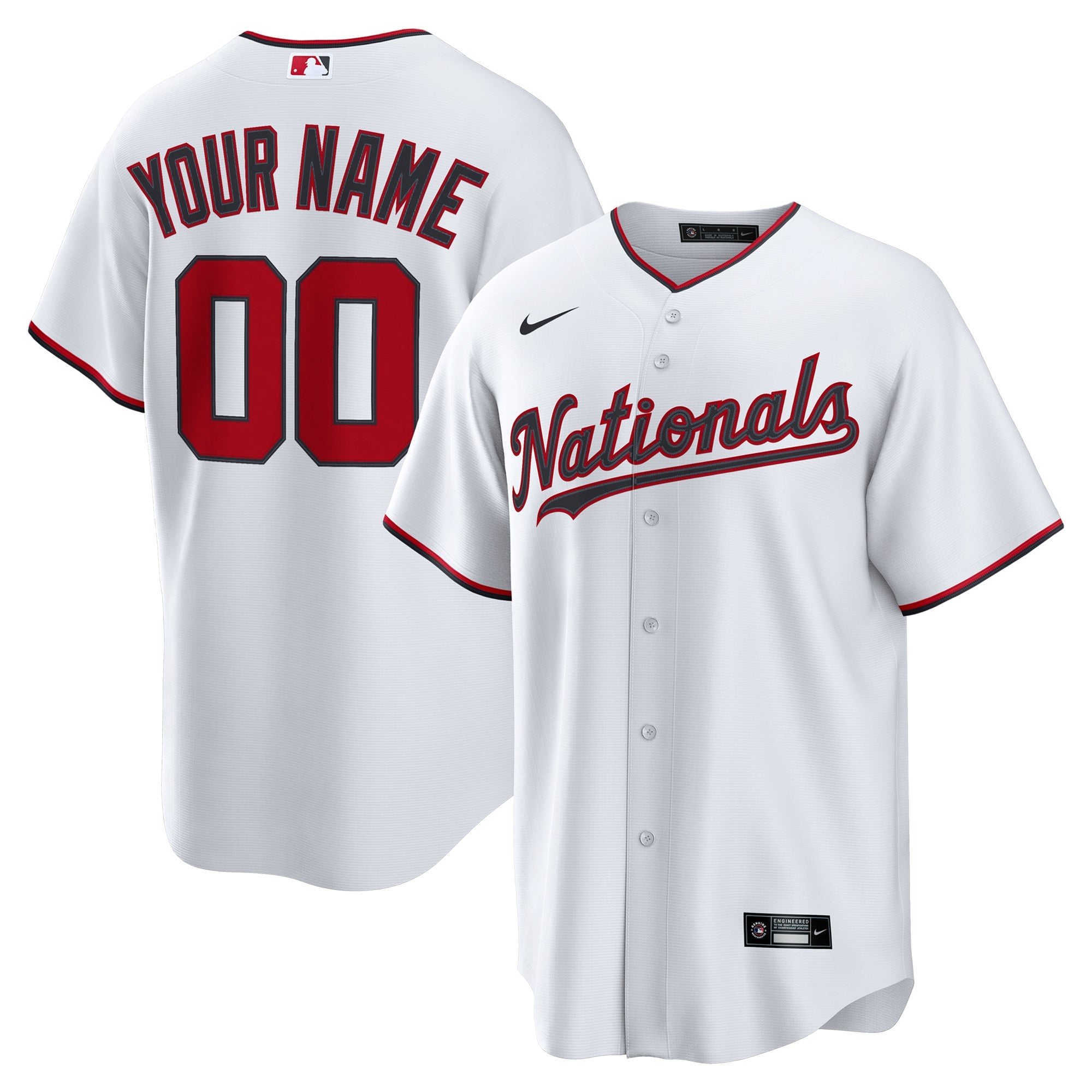 Washington Nationals Nike Alternate Custom Replica Jersey - Navy/White - Image 6