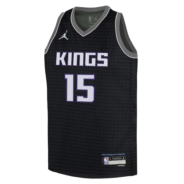 Davion Mitchell Sacramento Kings Jordan Brand Youth Swingman Jersey - Statement Edition - Black - Image 2