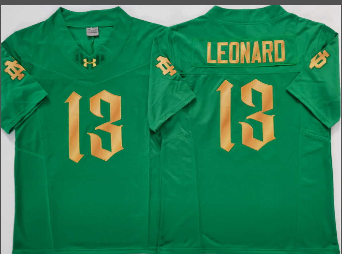 Jaden Leonard NCAA Notre Dame Fighting Irish Nike Vapor Limited Jersey