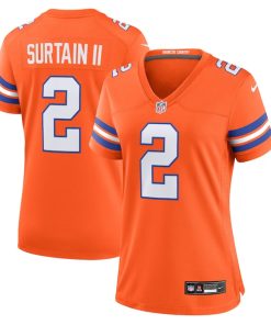 Patrick Surtain II Denver Broncos Nike Women's Mile High Collection 1977 Throwback Player Game Jersey - Orange