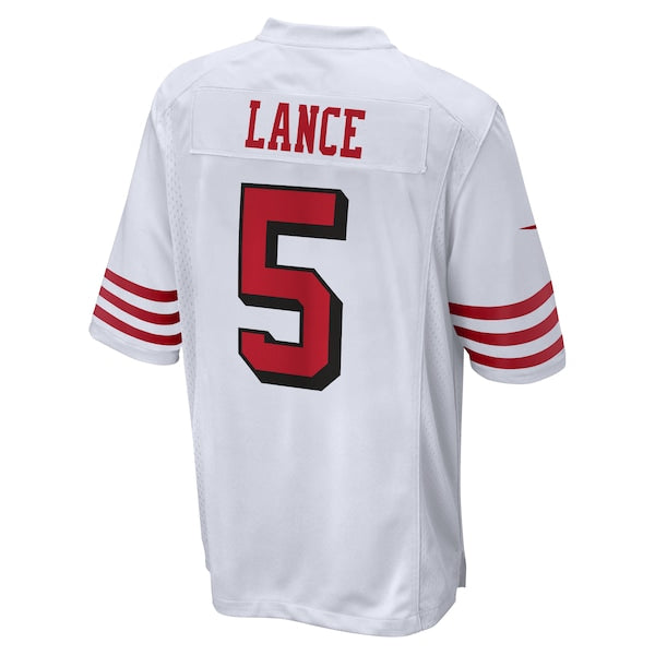 Trey Lance San Francisco 49ers Nike Alternate Game Jersey - White/Scarlet - Image 4