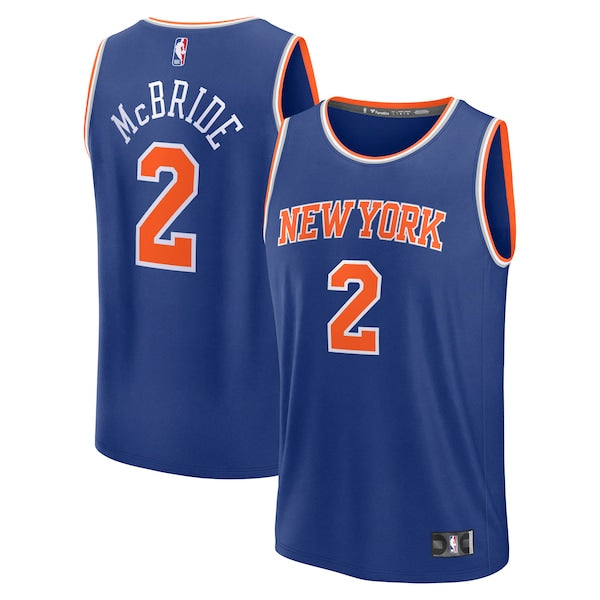 Miles McBride New York Knicks Fast Break Replica Player Jersey - Icon Edition - Blue