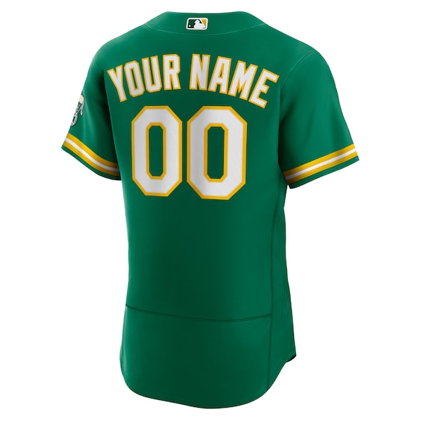 Oakland Athletics Nike Alternate Authentic Custom Jersey - Kelly Green - Image 3