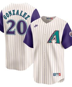 Luis Gonzalez Arizona Diamondbacks Nike Throwback Cooperstown Collection Limited Jersey - Cream