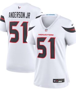 Alternative view of Will Anderson Jr. Houston Texans Nike Women's Game Jersey - White