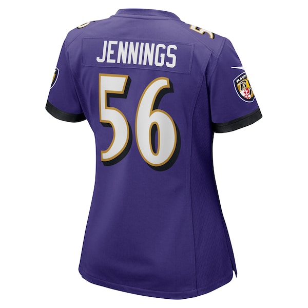 Deion Jennings Baltimore Ravens Nike Women's Game Jersey - Purple - Image 3