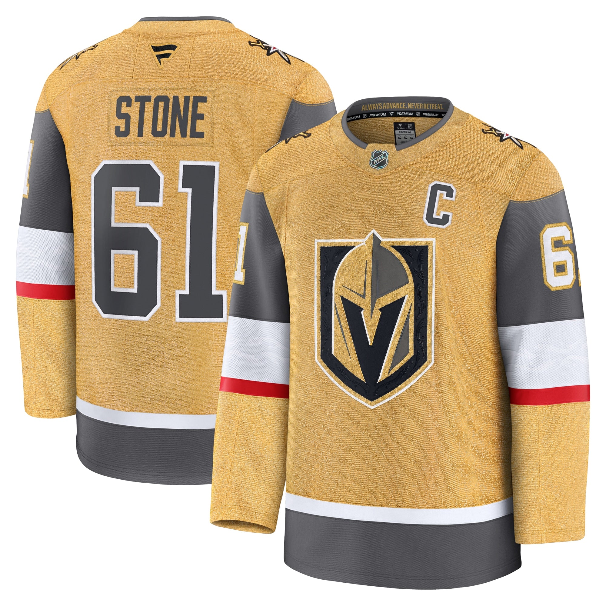 Mark Stone Vegas Golden Knights Alternate Premium Jersey - Gray/White/Gold - Image 8