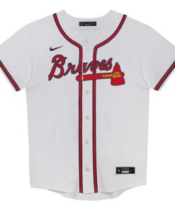 Alternative view of Atlanta Braves Preschool Home Blank Replica Jersey - White