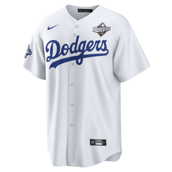 Teoscar Hern¨¢ndez Los Angeles Dodgers Youth Nike Home 2025 World Series Champions Replica Jersey - White - Image 2