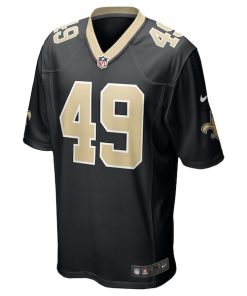 Alternative view of Zach Wood New Orleans Saints Nike Game Jersey - Black