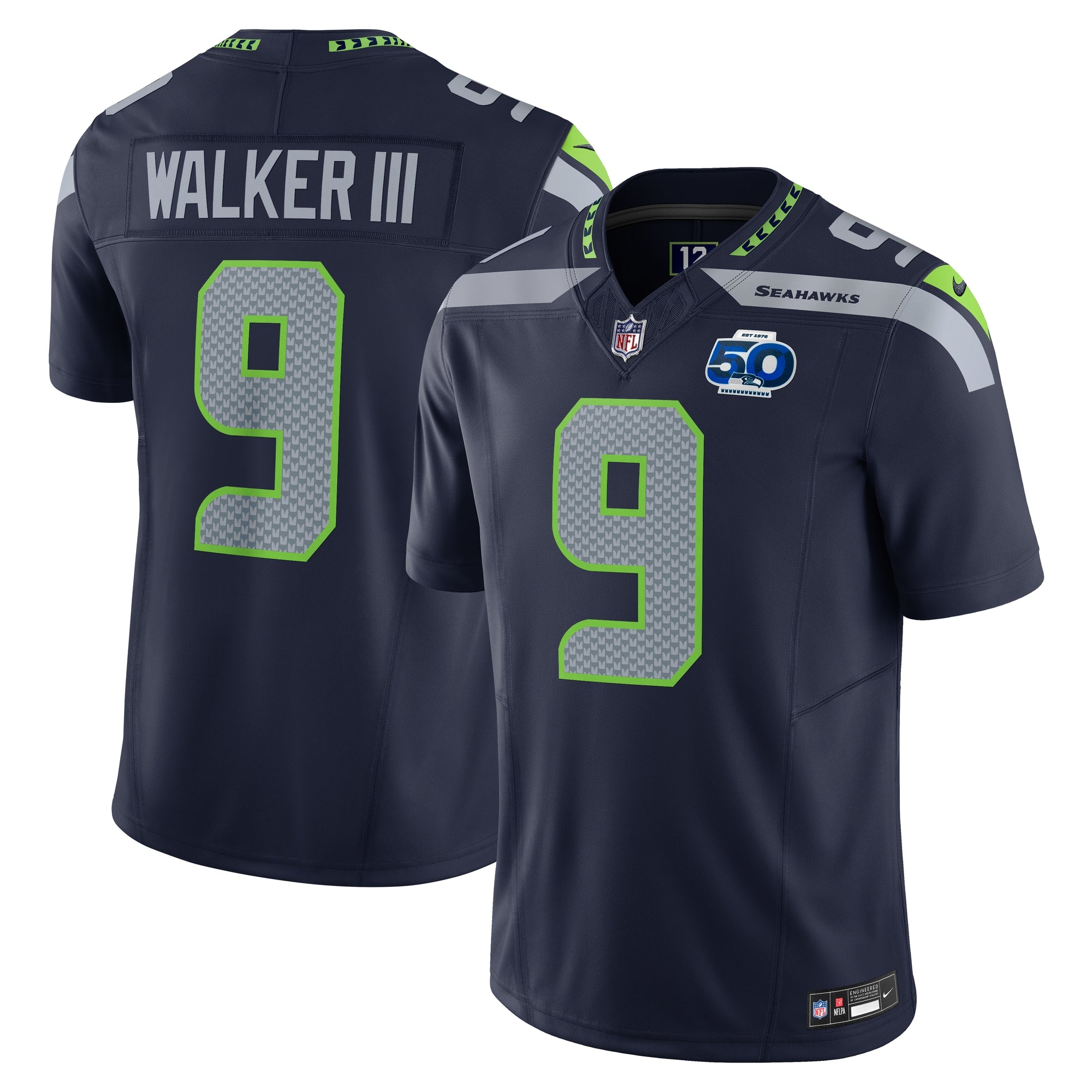 Kenneth Walker III Seattle Seahawks Nike 50th Season Vapor F.U.S.E. Limited Jersey - Royal/College Navy - Image 5