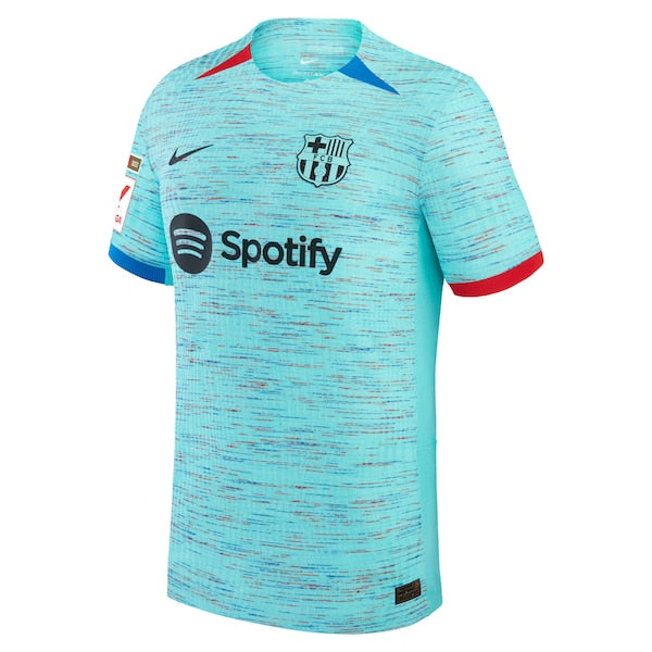 Ilkay G¨¹ndogan Barcelona Nike 2023/24 Third Authentic Jersey - Aqua/Royal/White - Image 3