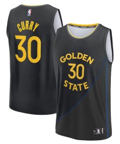 Stephen Curry Golden State Warriors  Youth Fast Break Replica Player Jersey - Statement Edition - Black