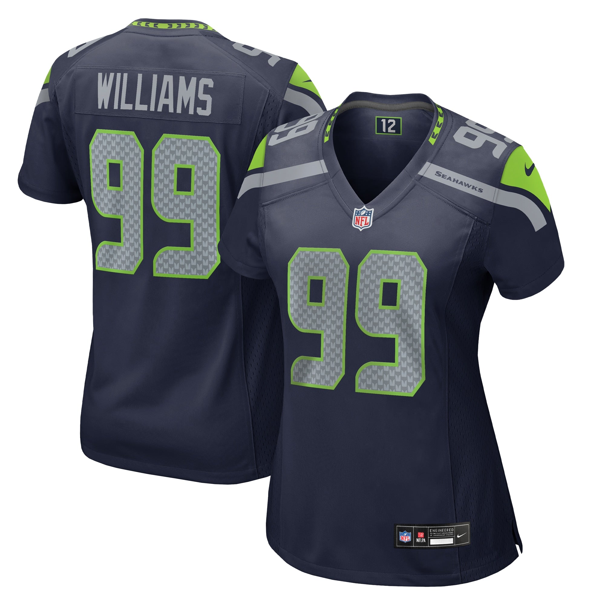 Leonard Williams Seattle Seahawks Nike Women's Team Game Jersey - College Navy/Navy - Image 8