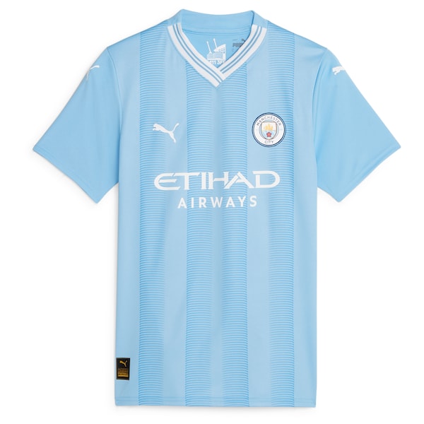 Kevin De Bruyne Manchester City Puma Women's 2023/24 Home Replica Player Jersey - Sky Blue - Image 2