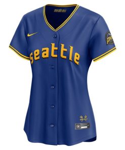 Alternative view of Julio Rodriguez Seattle Mariners Nike Women's City Connect Limited Jersey - Royal