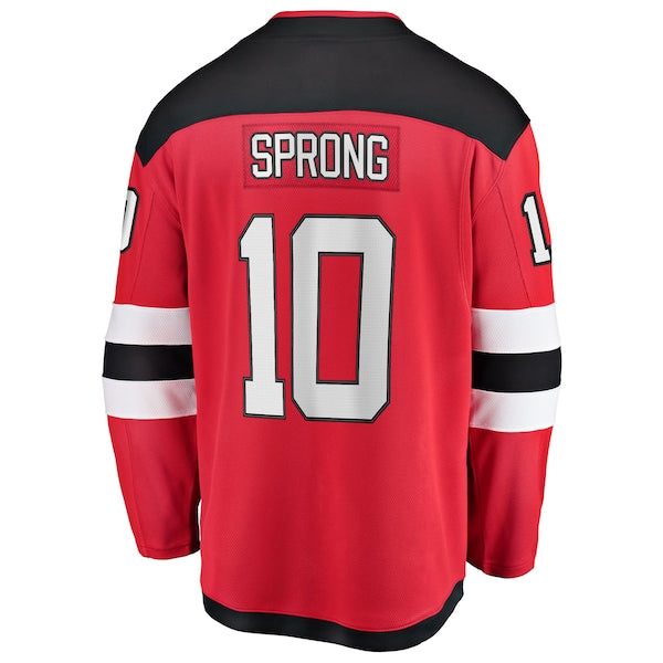 Daniel Sprong New Jersey Devils Home Breakaway Jersey - Red - Image 3