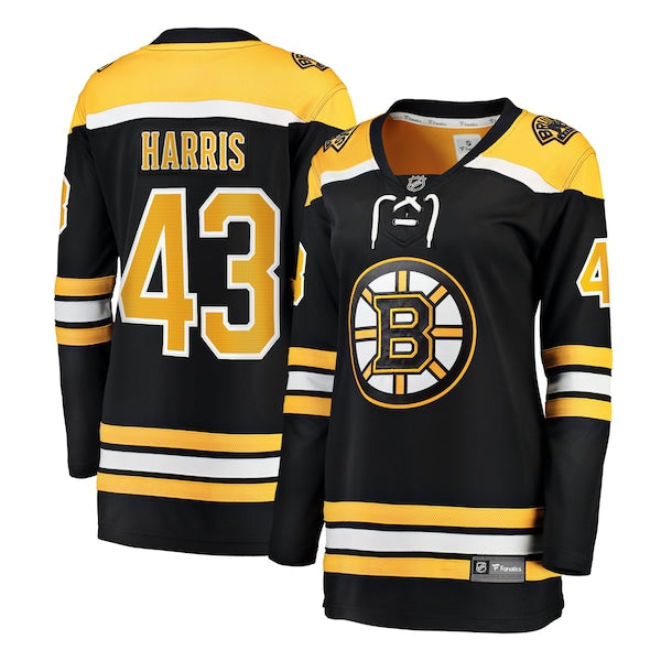 Jordan Harris Boston Bruins Women's Home Breakaway Jersey - Black