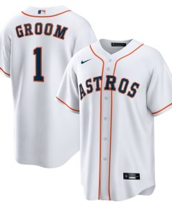 Houston Astros Nike #1 Groom Home Replica Jersey - White