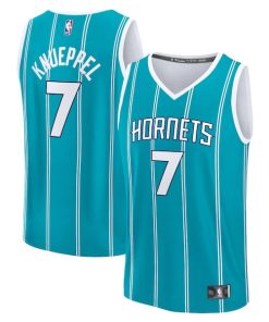 Kon Knueppel Charlotte Hornets  Youth 2025 NBA Draft First Round Pick Fast Break Replica Jersey - Icon Edition - Teal