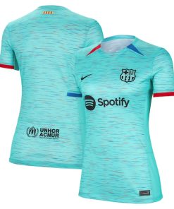Barcelona Nike Women's 2023/24 Third Replica Jersey - Aqua