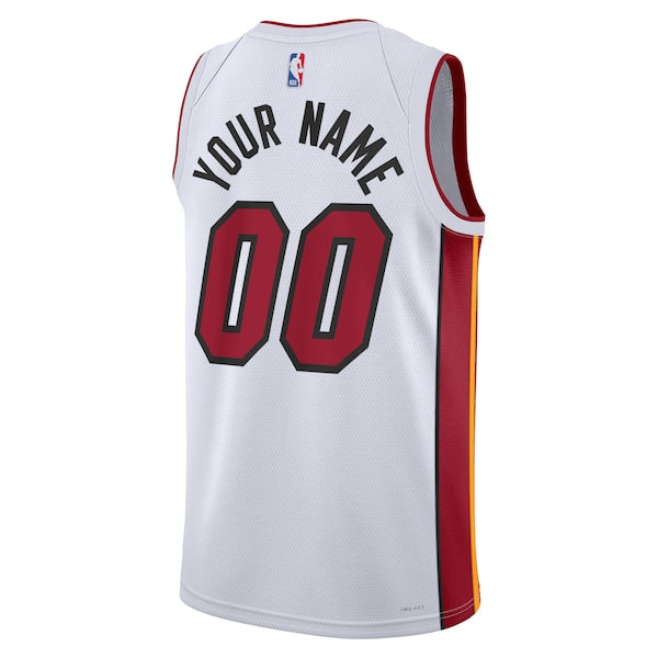 Miami Heat Nike Unisex Swingman Custom Jersey White - Association Edition - Image 3