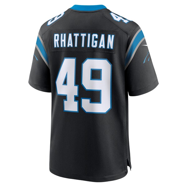 Jon Rhattigan Carolina Panthers Nike Game Jersey - Black - Image 3