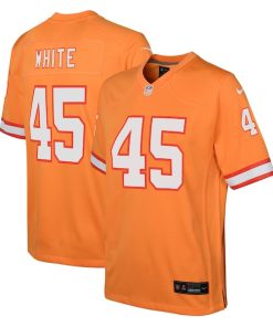 Devin White Tampa Bay Buccaneers Nike Youth Game Jersey - Orange/Pewter/Red