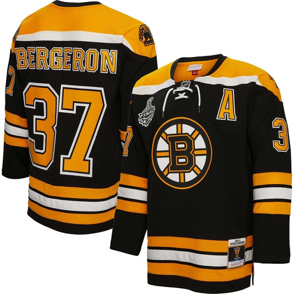 Patrice Bergeron Boston Bruins Big & Tall 2010 Alternate Captain Patch Blue Line Player Jersey - Black - Image 2