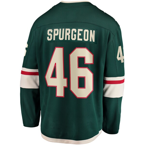 Jared Spurgeon Minnesota Wild Home Breakaway Player Jersey - Green - Image 3